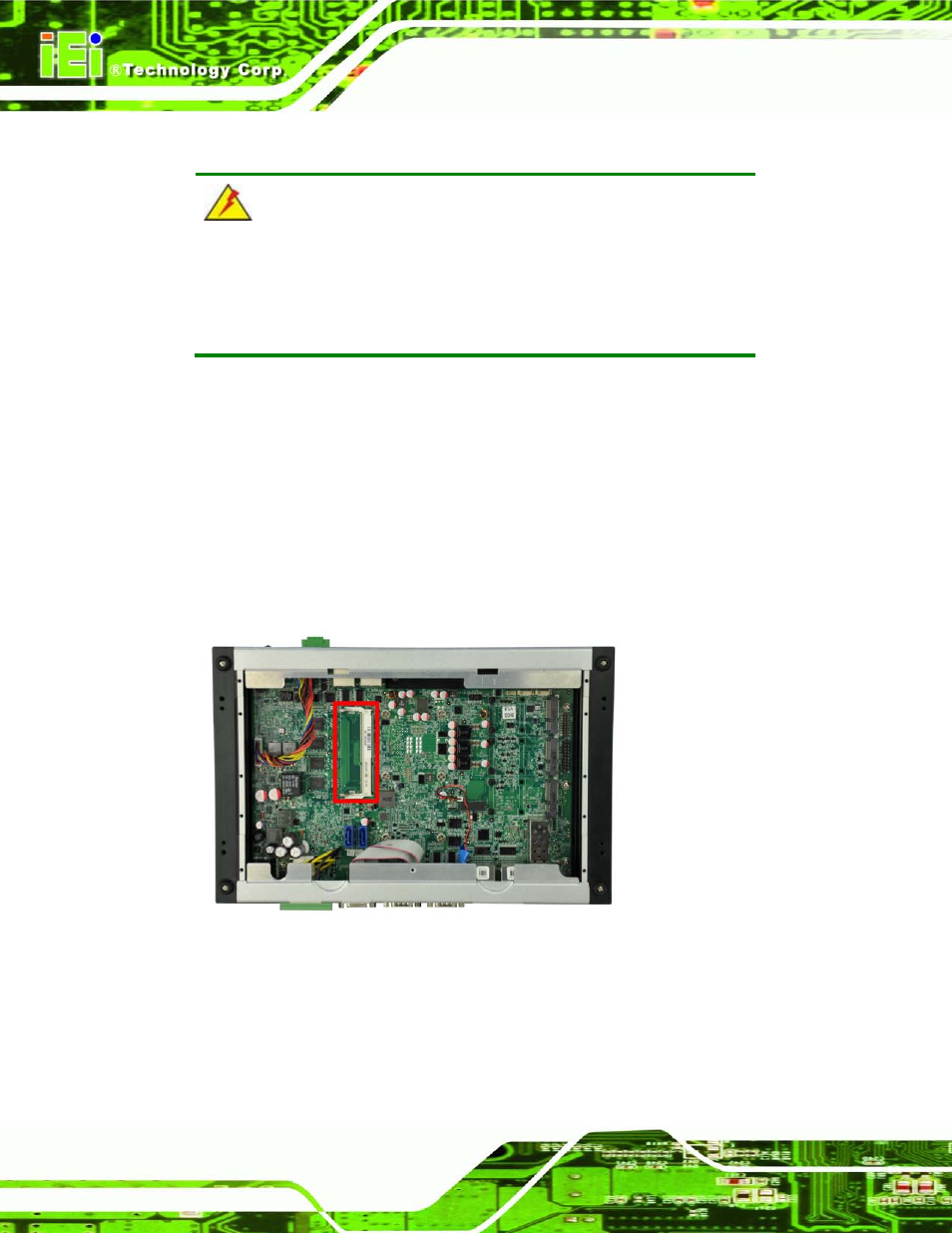 7 so-dimm installation, So-dimm, Nstallation | Figure 3-9: so-dimm socket, 7 s o-dimm in s ta lla tio n | IEI Integration TANK-700-QM67 v2.00 User Manual | Page 34 / 144