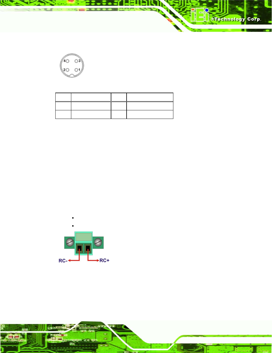 Figure 3-20: power input connector, Table 3-6: power input pinouts, Table 3-6 | Figure 3-20 | IEI Integration TANK-700-QM67 v2.00 User Manual | Page 43 / 144