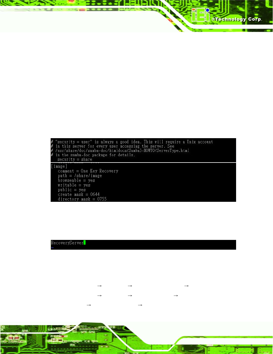 A.6.6 setup a client system for auto recovery | IEI Integration TANK-720-Q67 User Manual | Page 133 / 147