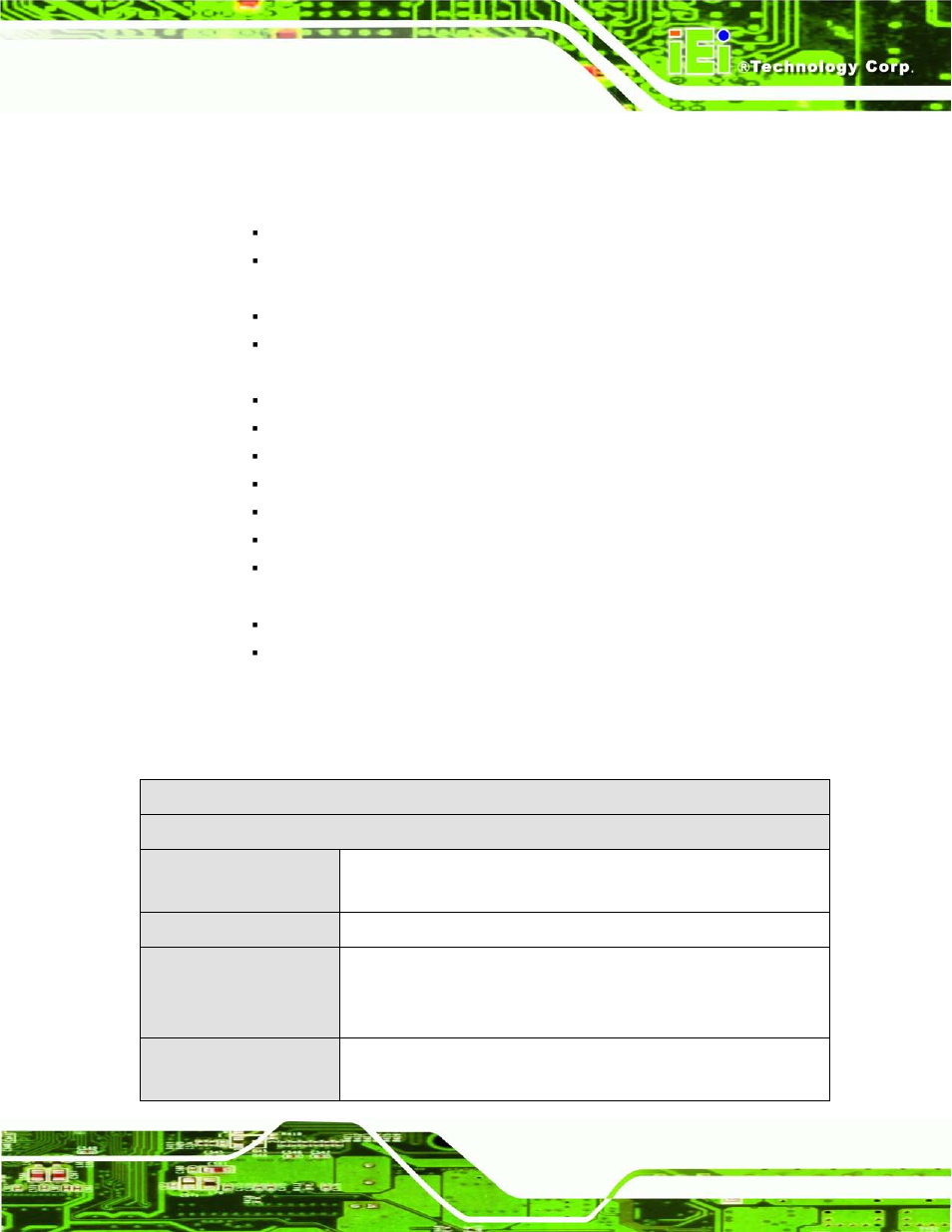 3 features, 4 technical specifications, Eatures | Echnical, Pecifications, 3 fe a tu re s | IEI Integration TANK-720-Q67 User Manual | Page 15 / 147