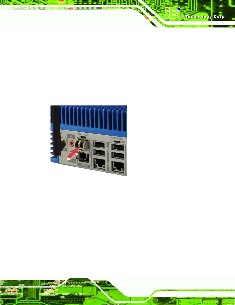 6 sfp module installation, Odule, Nstallation | Figure 3-8: sfp module installation, 6 s fp mo d u le in s ta lla tio n | IEI Integration TANK-720-Q67 User Manual | Page 33 / 147