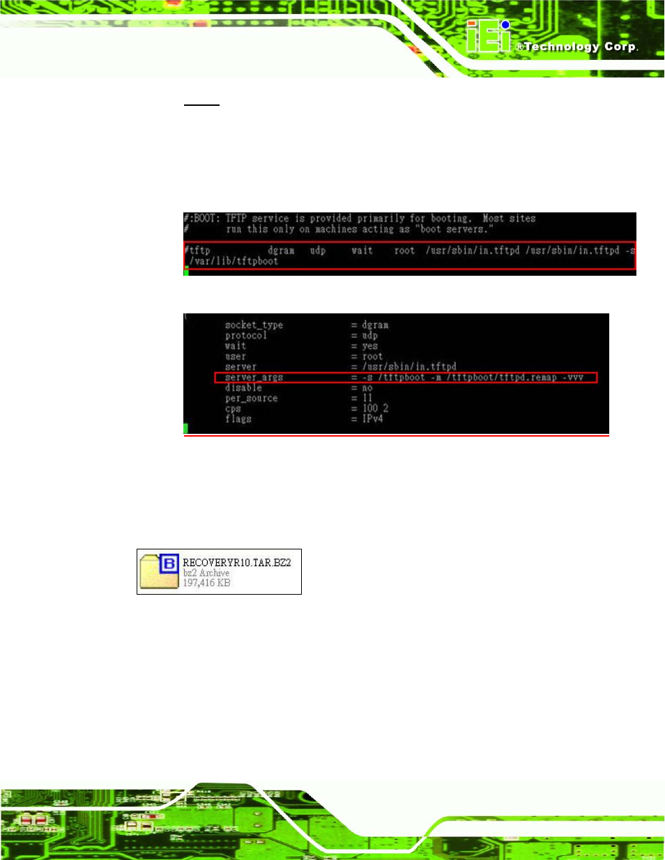 A.6.3 configure one key recovery server settings | IEI Integration TANK-820-H61 v1.00 User Manual | Page 142 / 158