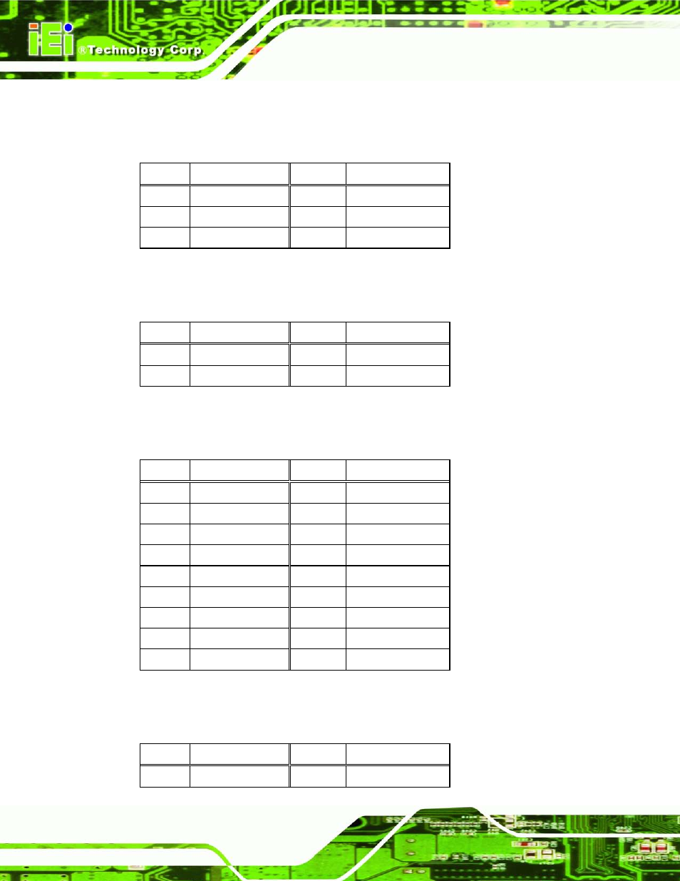 6 power connector (pwr2), 7 power connector (pwr1), 8 rs-232 serial port connector (com1) | 9 rs-232 serial port connector (com2), Table 4-19: power connector pinouts (pwr2), Table 4-20: power connector pinouts (pwr1) | IEI Integration TANK-820-H61 v1.00 User Manual | Page 63 / 158