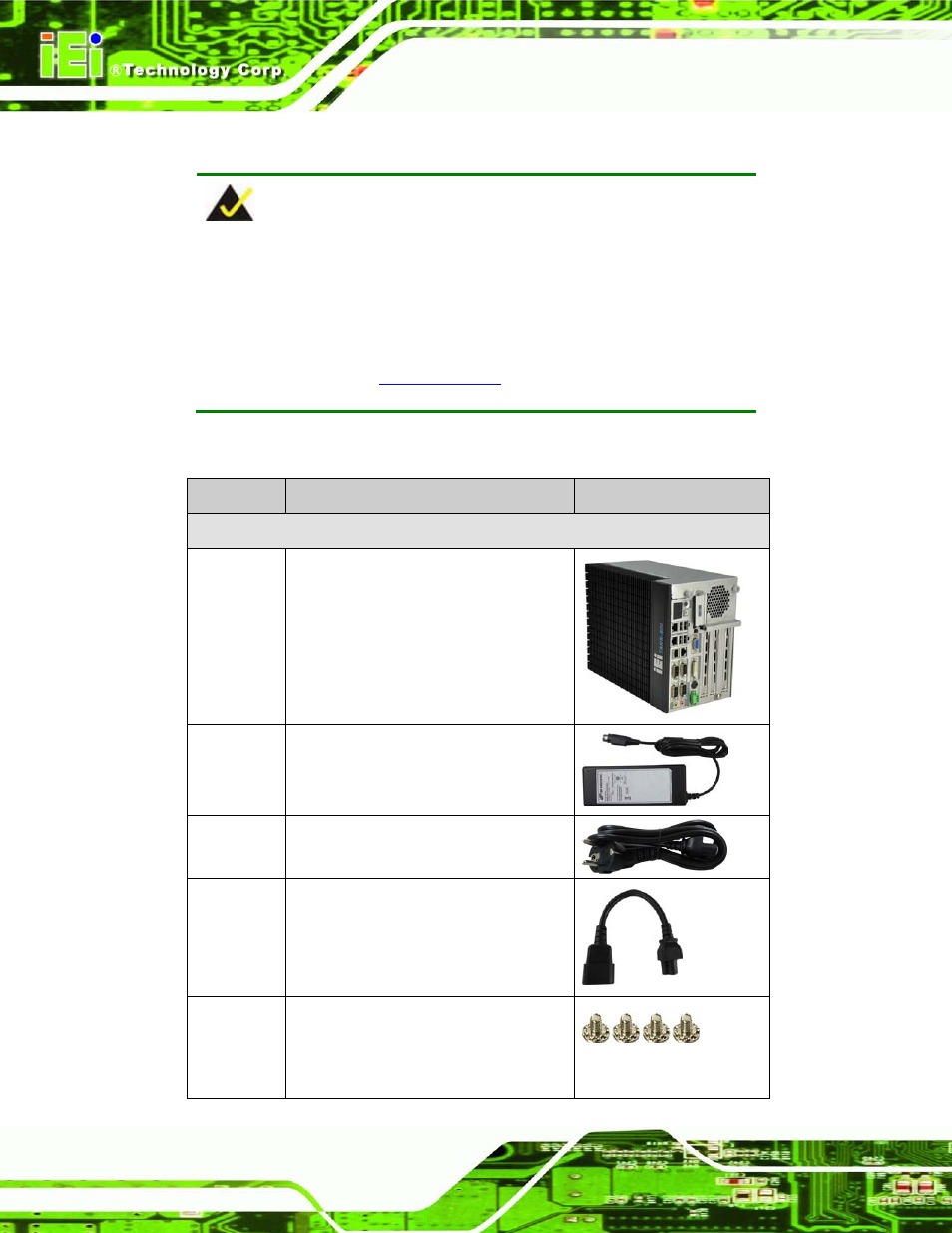 3 unpacking checklist, Npacking, Hecklist | 3 un pa c kin g ch e c klis t | IEI Integration TANK-820-H61 v2.00 User Manual | Page 27 / 158