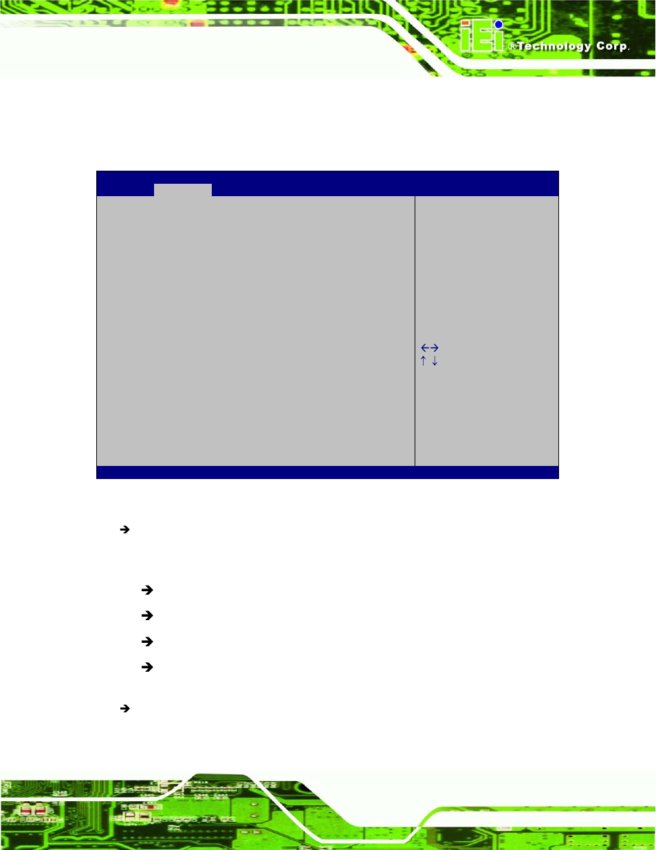 1 console redirection settings | IEI Integration TANK-820-H61 v2.00 User Manual | Page 96 / 158