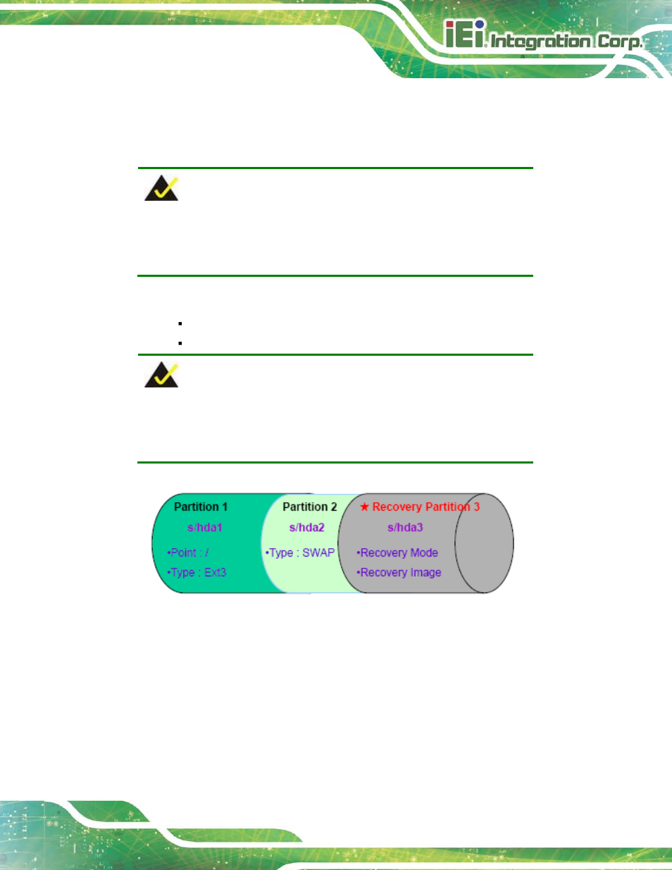 Figure a-29: partitions for linux | IEI Integration TANK-820-H61 v2.03 User Manual | Page 130 / 157