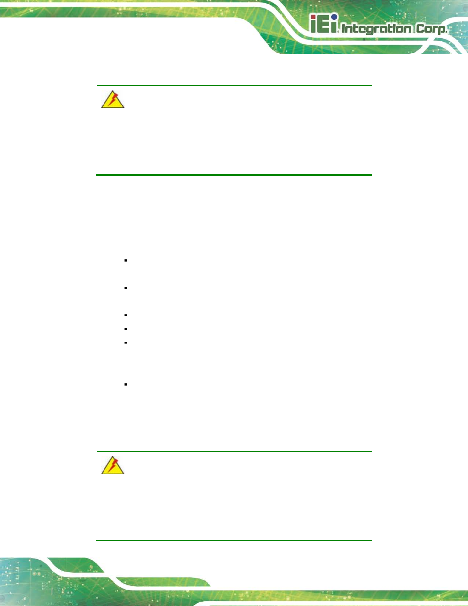 B.1 safety precautions, B.1.1 general safety precautions, B.1.2 anti-static precautions | Afety, Recautions | IEI Integration TANK-820-H61 v2.03 User Manual | Page 150 / 157
