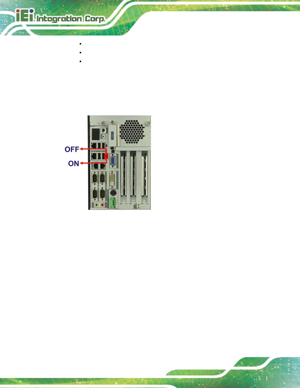 1 acc mode selection, 2 at/atx power mode selection, Figure 3-11: acc mode switch | IEI Integration TANK-820-H61 v2.03 User Manual | Page 39 / 157