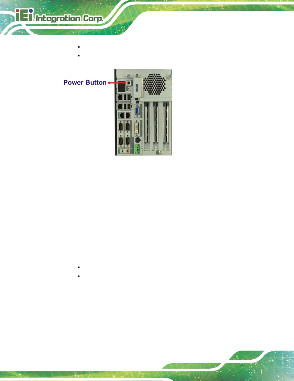 9 power, Ower, Figure 3-27: power button | 9 p o we r | IEI Integration TANK-820-H61 v2.03 User Manual | Page 49 / 157