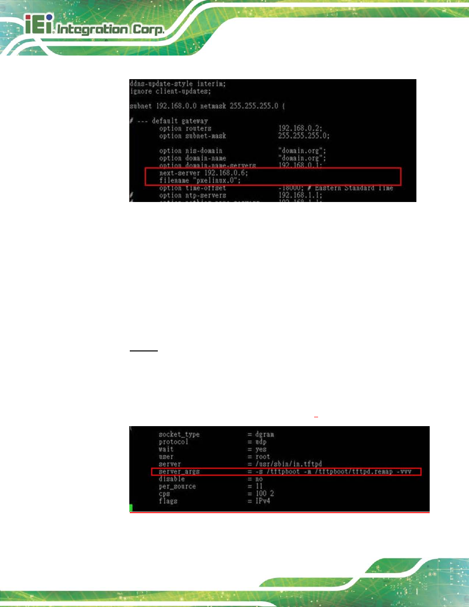 C.6.2 configure tftp settings | IEI Integration TANK-6000-C226 User Manual | Page 126 / 138