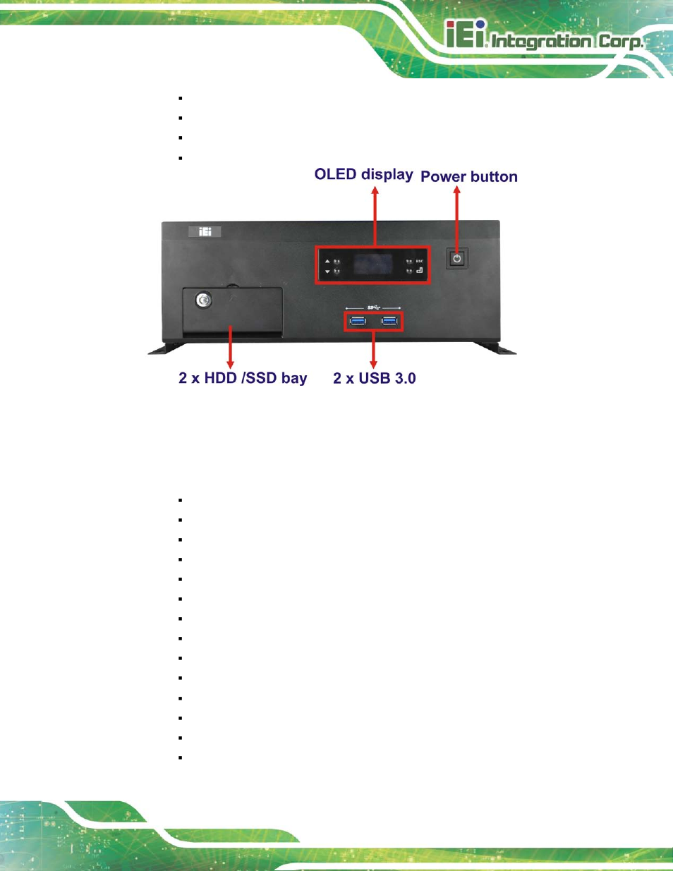 6 rear panel, Anel, Figure 1-2: tank-6000-c226 front panel | IEI Integration TANK-6000-C226 User Manual | Page 15 / 138
