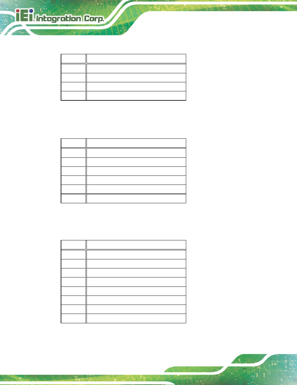 5 fan connectors (cpu_fan1, sys_fan2), 6 flash bios rom connector (jspi1), 7 flash ec rom connector (jspi2) | Table 4-8: flash ec rom connector (jspi2) pinouts | IEI Integration TANK-6000-C226 User Manual | Page 42 / 138