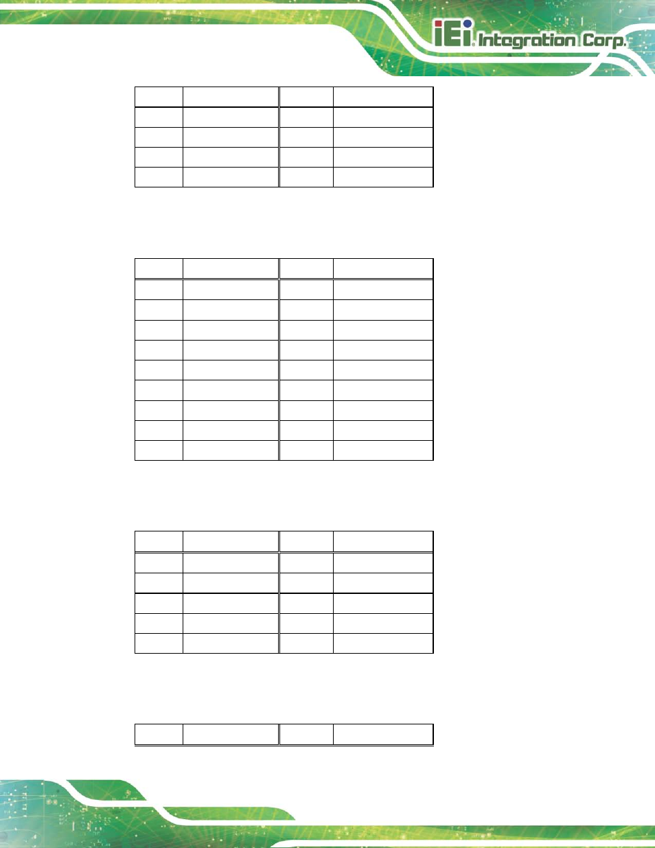 7 rs-232 serial port (com1_2), 8 usb 3.0 connectors (usb_con1, usb_con2), 9 usb 3.0 connectors (usb_con4) | Table 4-19: hdmi connector (hdmi1) pinouts, Table 4-20: rs-232 serial port (com1_2) pinouts | IEI Integration TANK-6000-C226 User Manual | Page 47 / 138