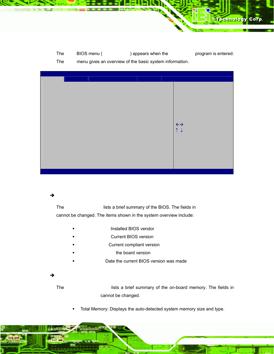 2 main, Bios menu 1: main | IEI Integration IDS-H61 User Manual | Page 37 / 72