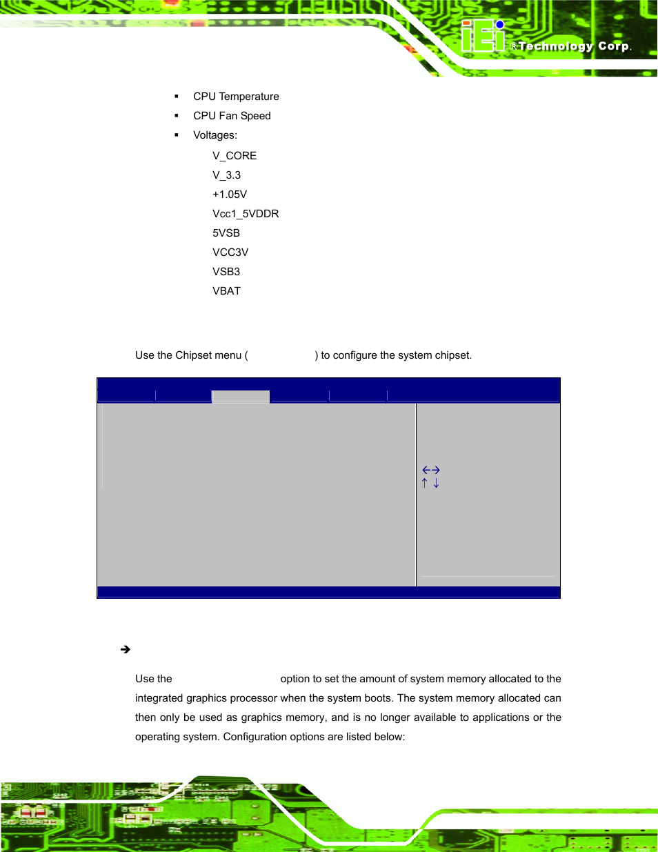 4 chipset, Hipset, Bios menu 6: chipset | IEI Integration IDS-H61 User Manual | Page 43 / 72