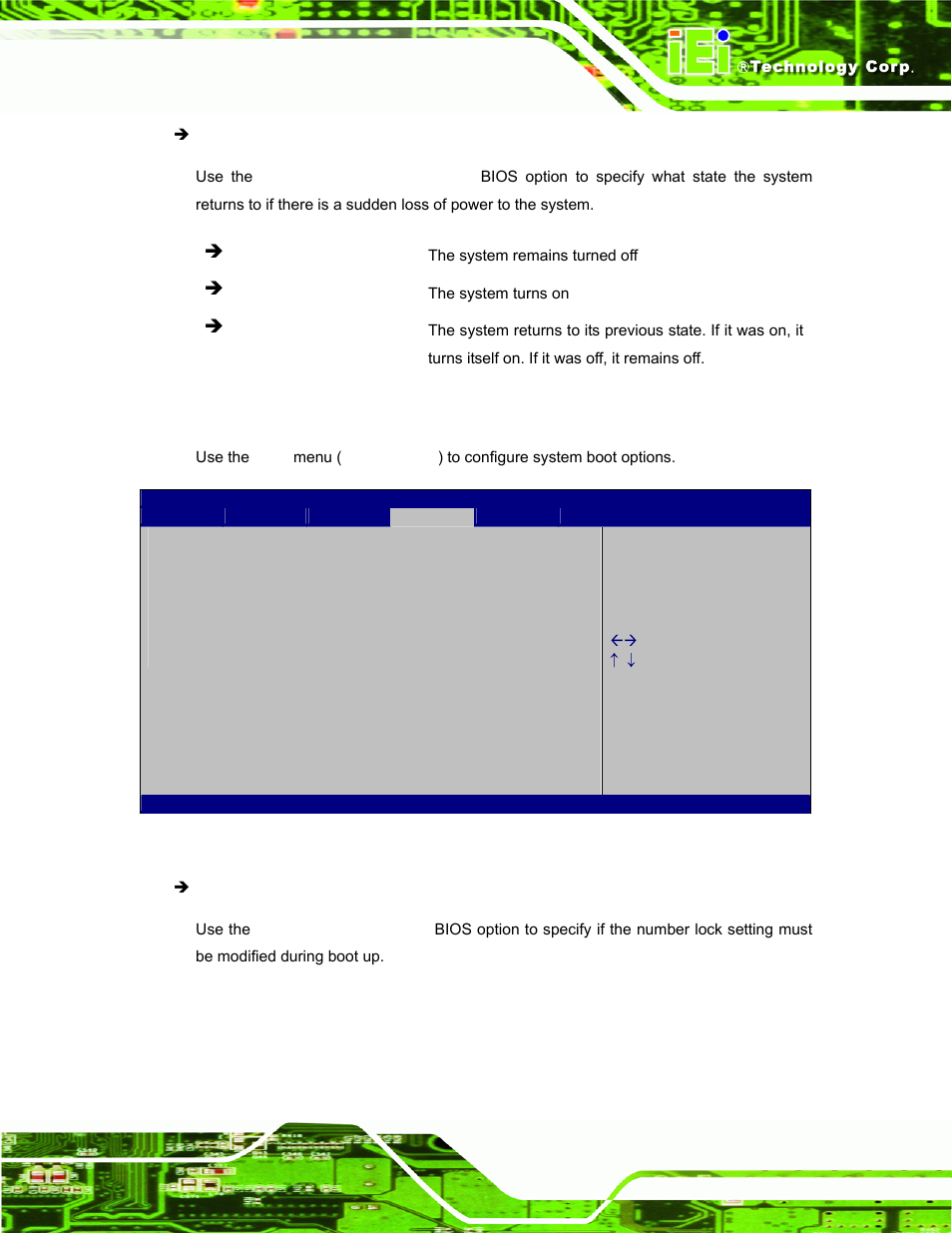 5 boot, Bios menu 7: boot | IEI Integration IDS-H61 User Manual | Page 45 / 72