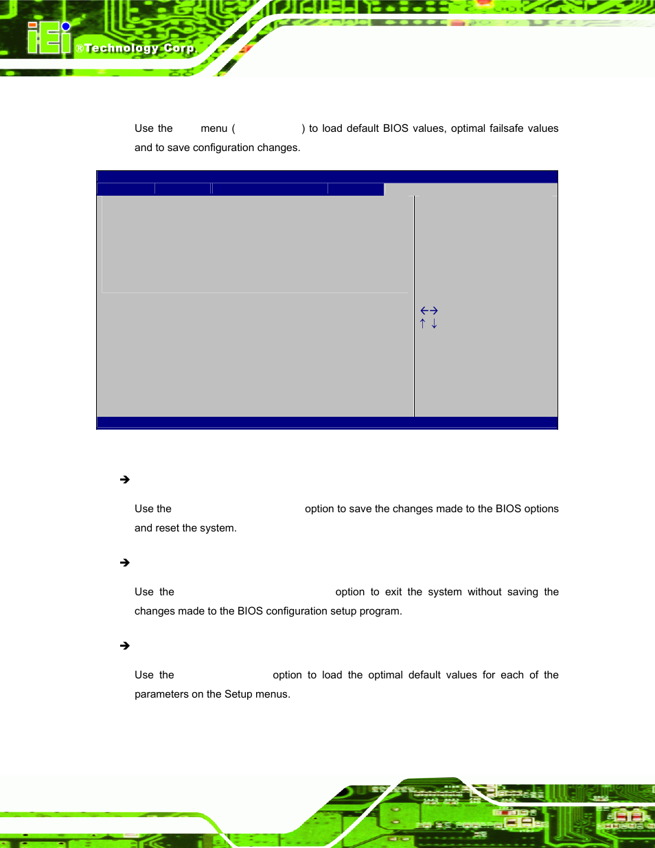 7 exit, Bios menu 9:exit | IEI Integration IDS-H61 User Manual | Page 48 / 72