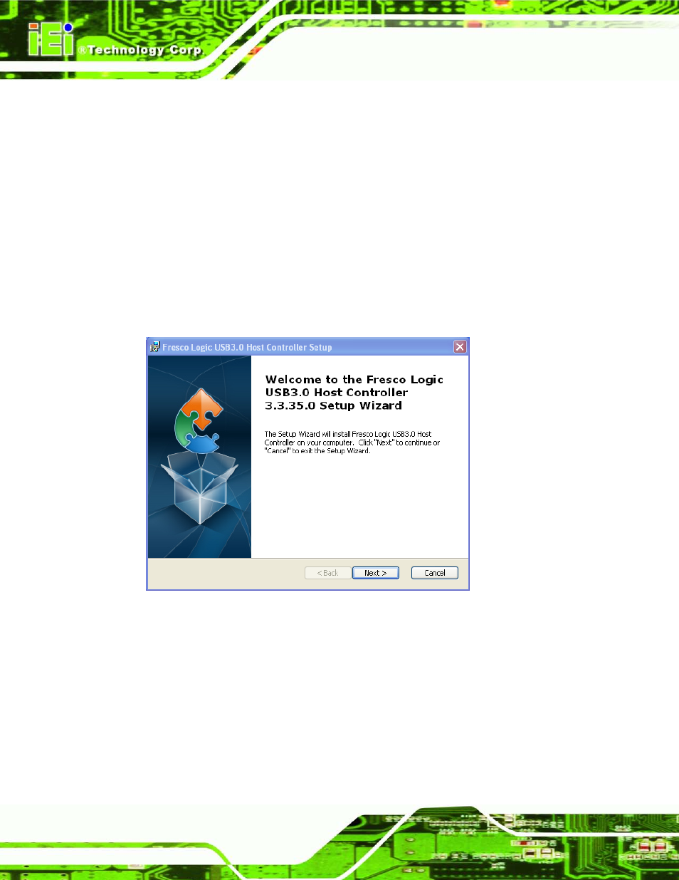 8 usb 3.0 driver installation, River, Nstallation | Figure 6-30: usb 3.0 driver welcome screen, 8 us b 3.0 drive r in s ta lla tio n | IEI Integration ECN-680A-H61 User Manual | Page 126 / 190