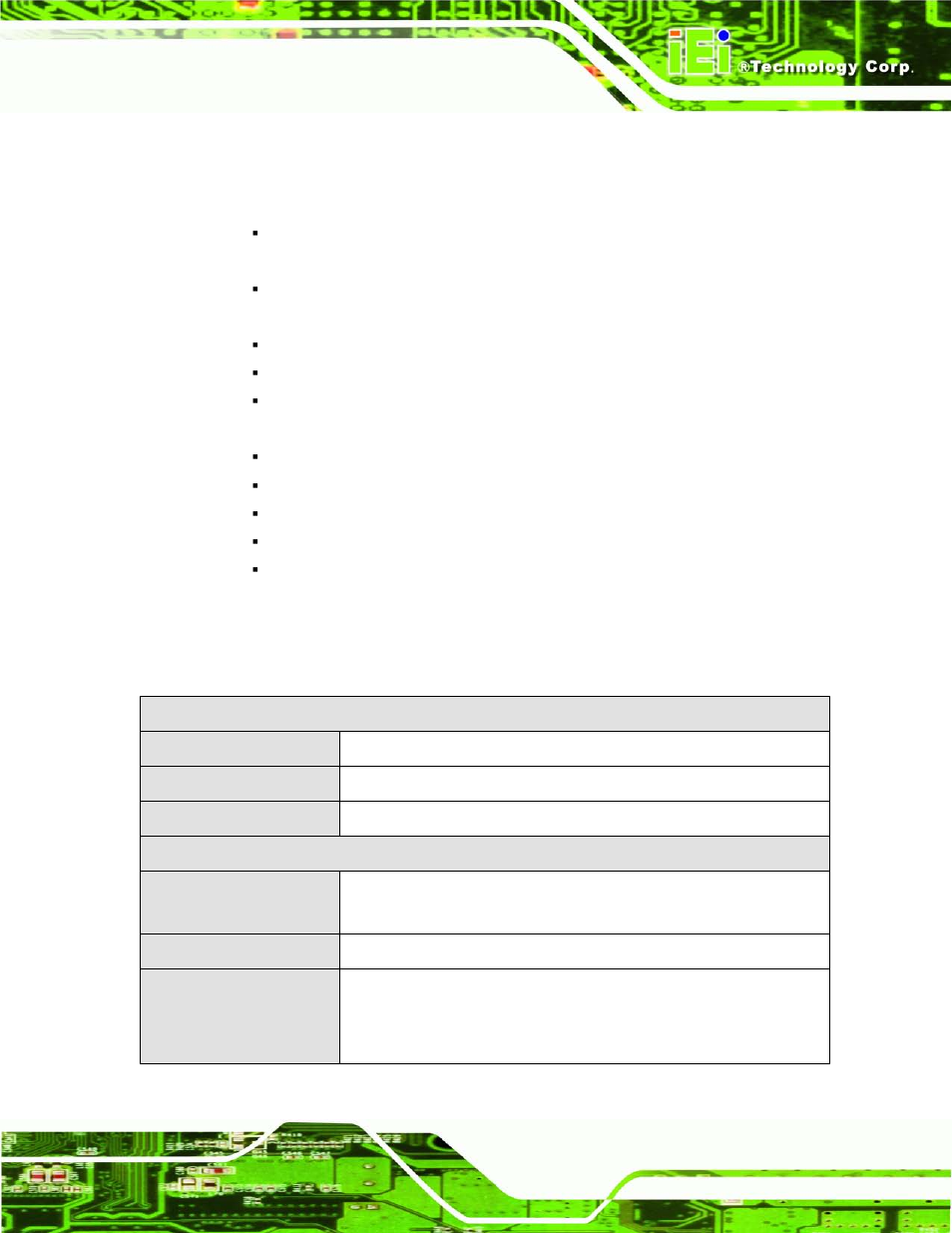 3 features, 4 technical specifications, Eatures | Echnical, Pecifications, 3 fe a tu re s | IEI Integration ECN-680A-H61 User Manual | Page 17 / 190