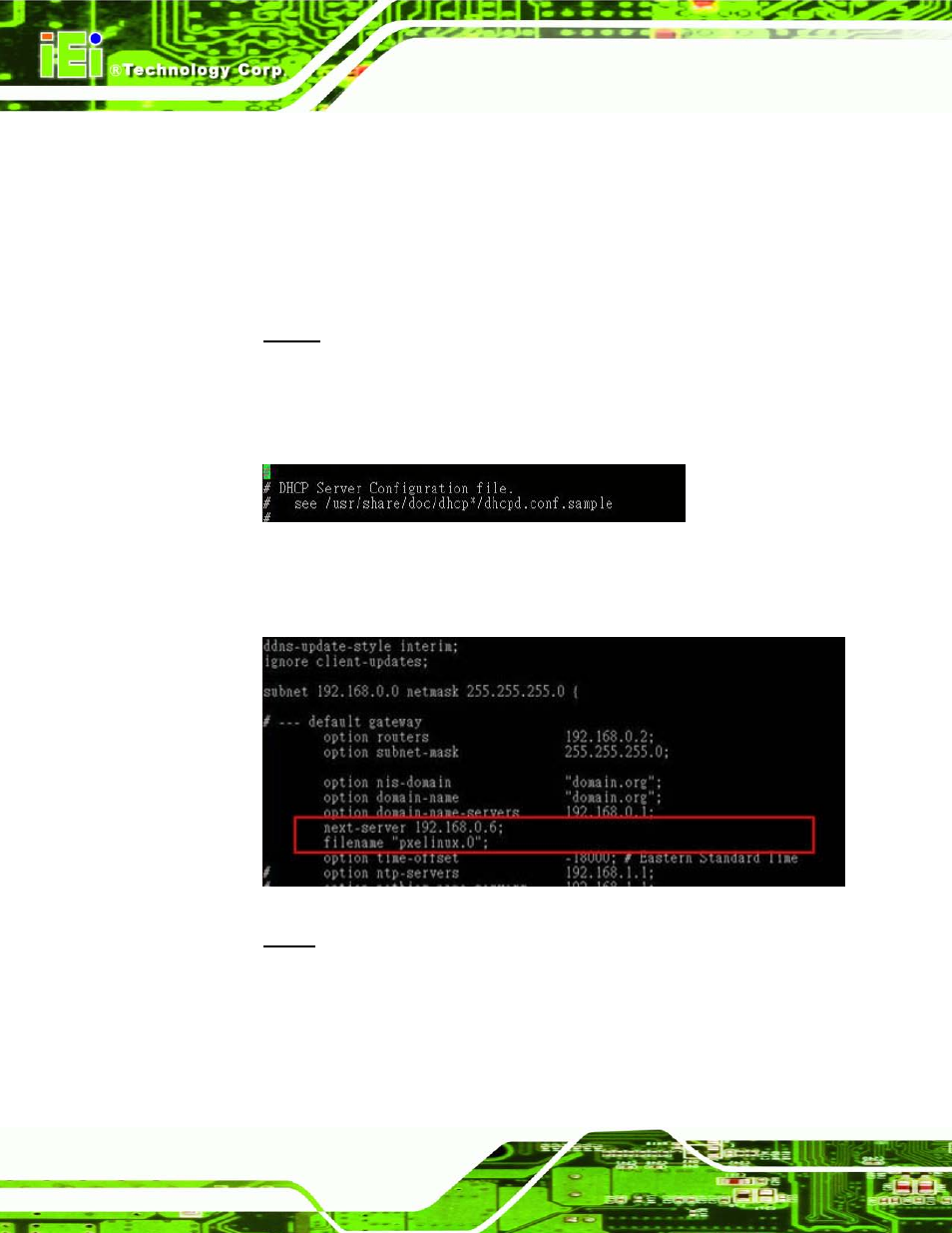 C.6.1 configure dhcp server settings | IEI Integration ECN-680A-H61 User Manual | Page 174 / 190