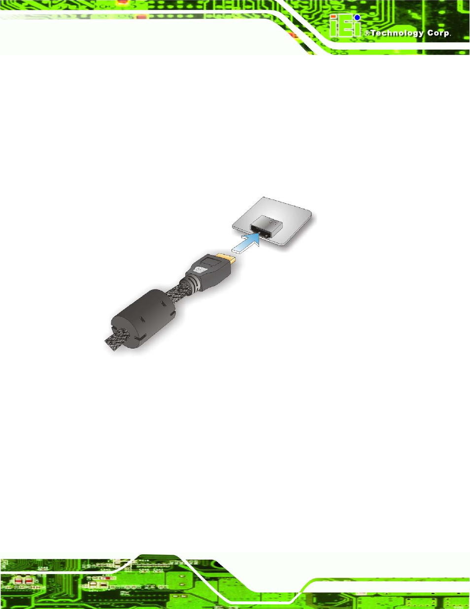 3 hdmi device connection, 4 lan connection, Figure 3-24: hdmi connection | IEI Integration ECN-680A-H61 User Manual | Page 47 / 190