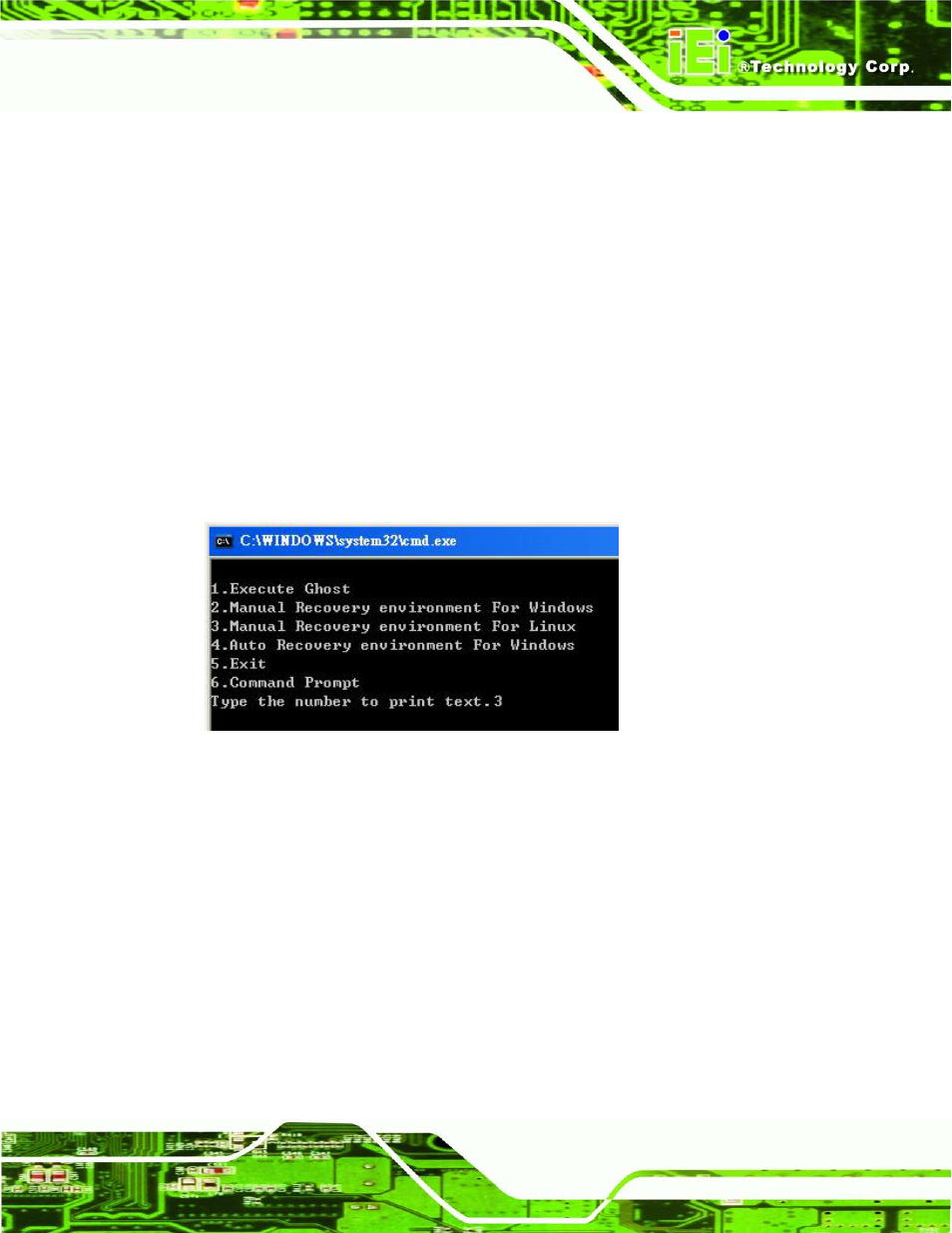 Figure c-30: manual recovery environment for linux | IEI Integration ECN-780-Q67 User Manual | Page 160 / 184
