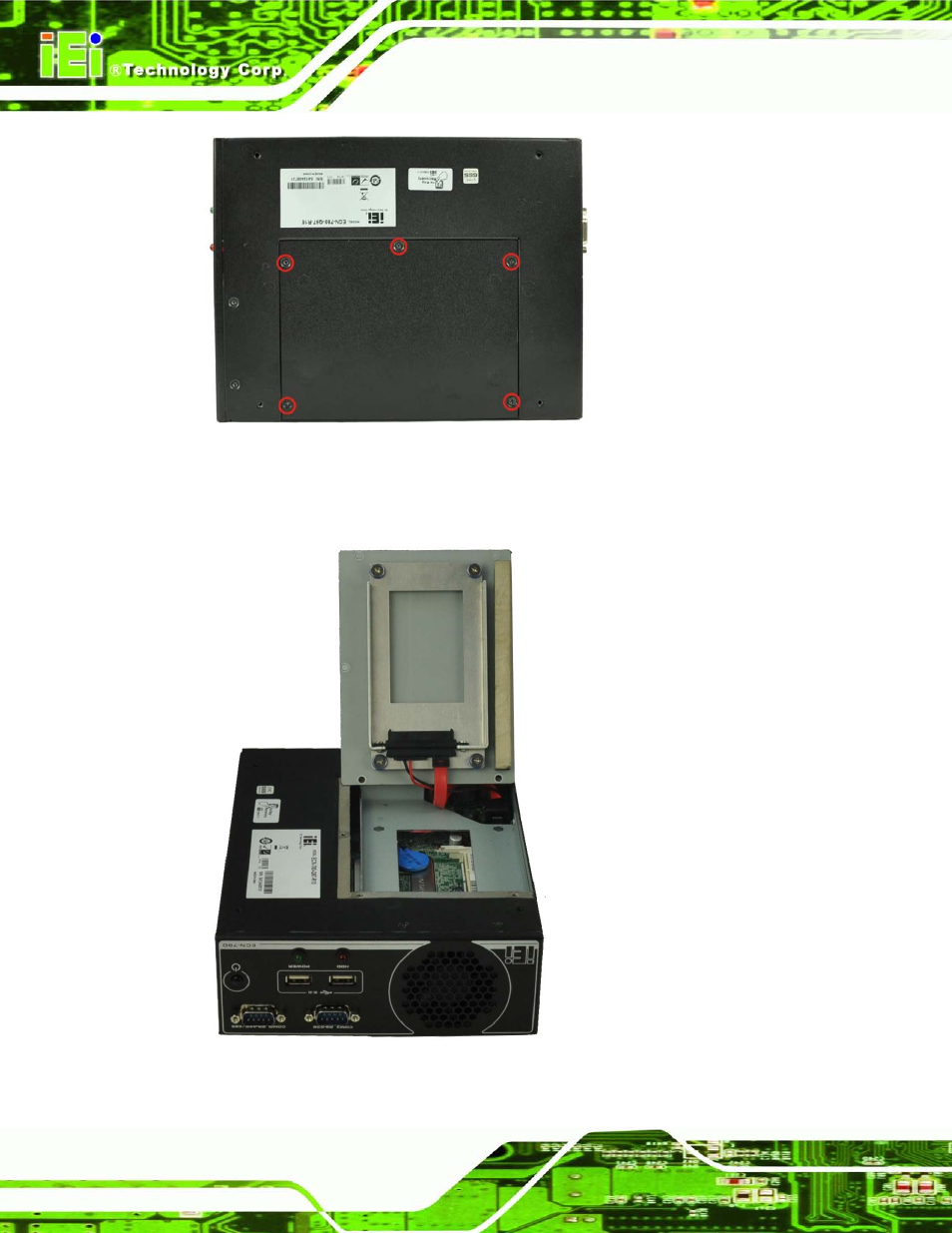 Figure 3-1: retention screws removal, Figure 3-2: hdd bracket | IEI Integration ECN-780-Q67 User Manual | Page 27 / 184