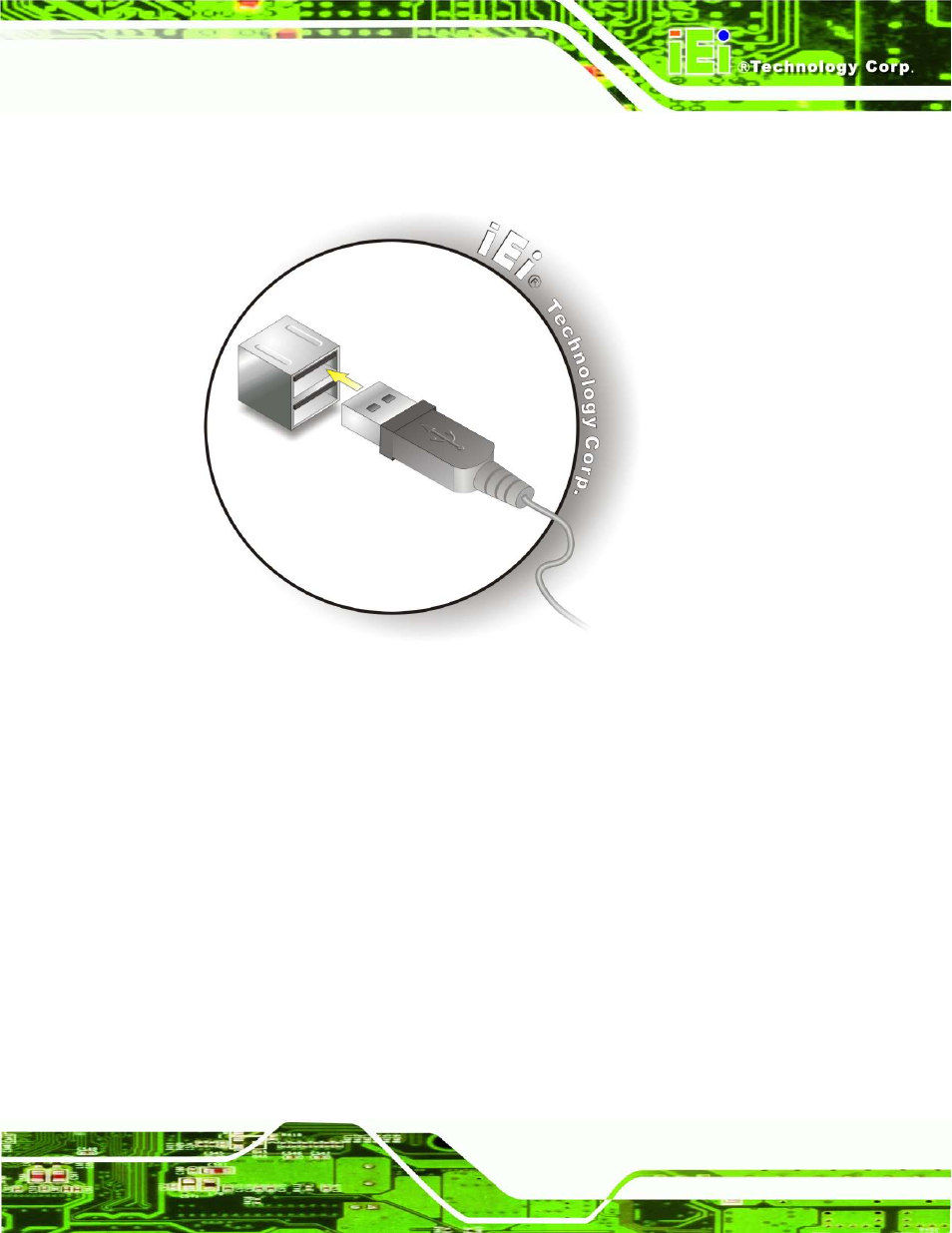 7 vga monitor connection, Figure 3-16: usb device connection | IEI Integration ECN-780-Q67 User Manual | Page 40 / 184