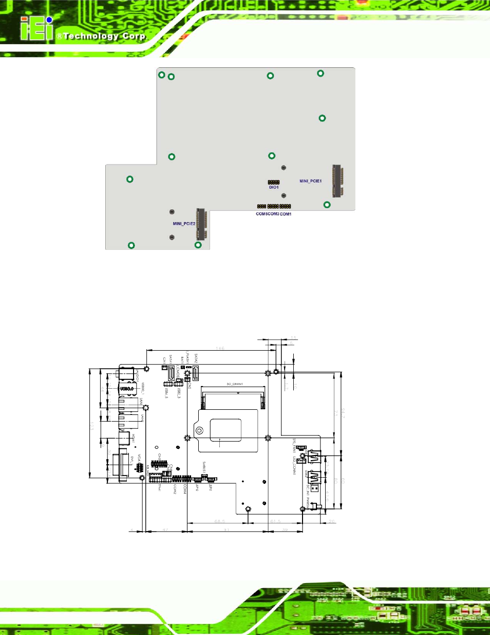 2 motherboard dimensions | IEI Integration ECN-780-Q67 User Manual | Page 45 / 184