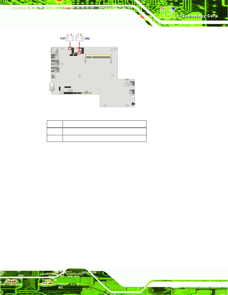 14 smbus connector, Figure 4-18: sata power connector locations, Table 4-12: sata power connector pinouts | IEI Integration ECN-780-Q67 User Manual | Page 60 / 184