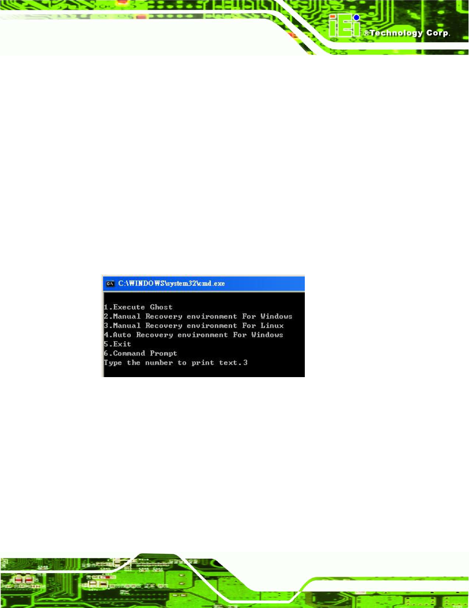 Figure c-30: manual recovery environment for linux | IEI Integration ECN-360A-HM65 User Manual | Page 130 / 154