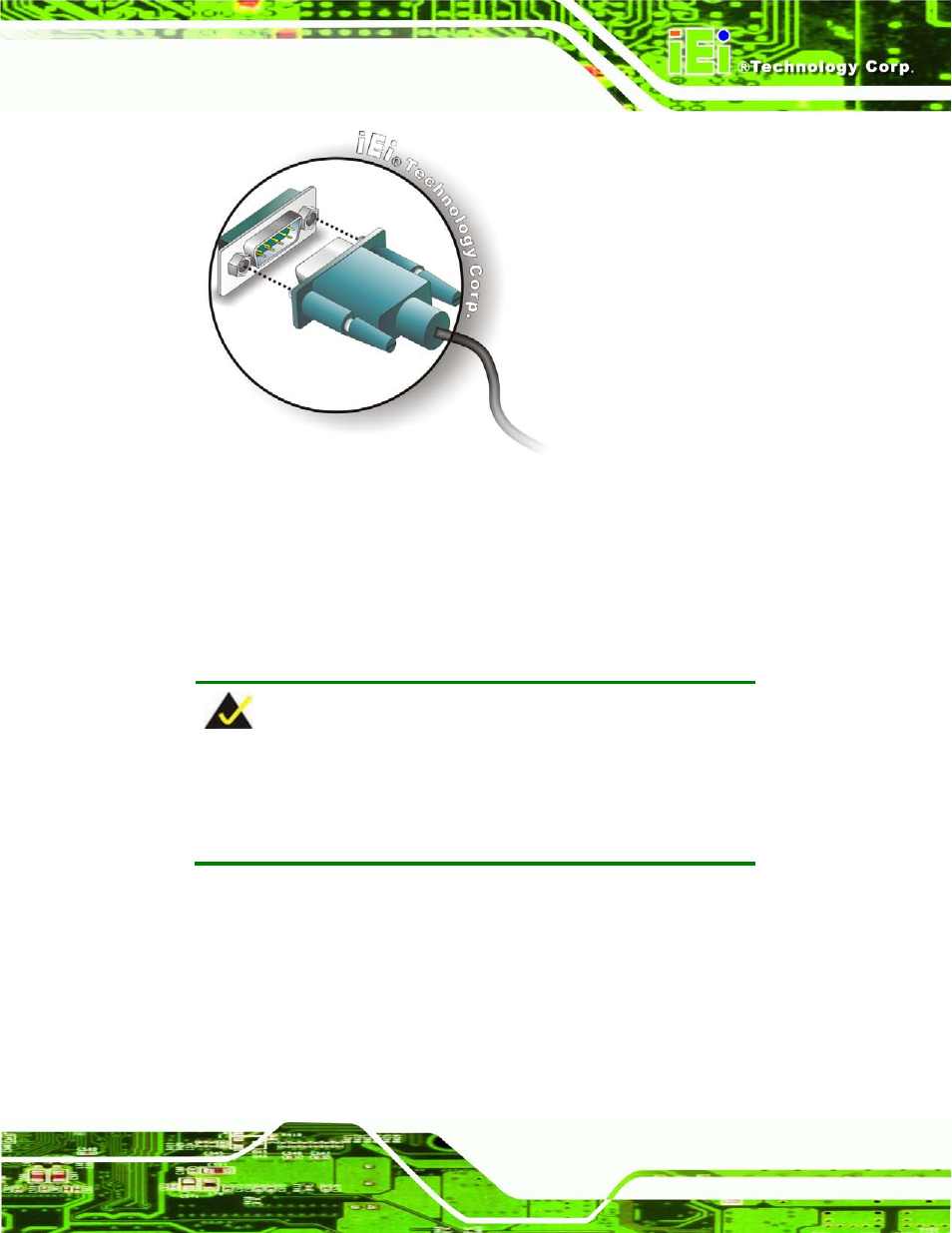 5 usb device connection, Figure 3-9: db-9 serial port connector | IEI Integration ECN-360A-HM65 User Manual | Page 34 / 154