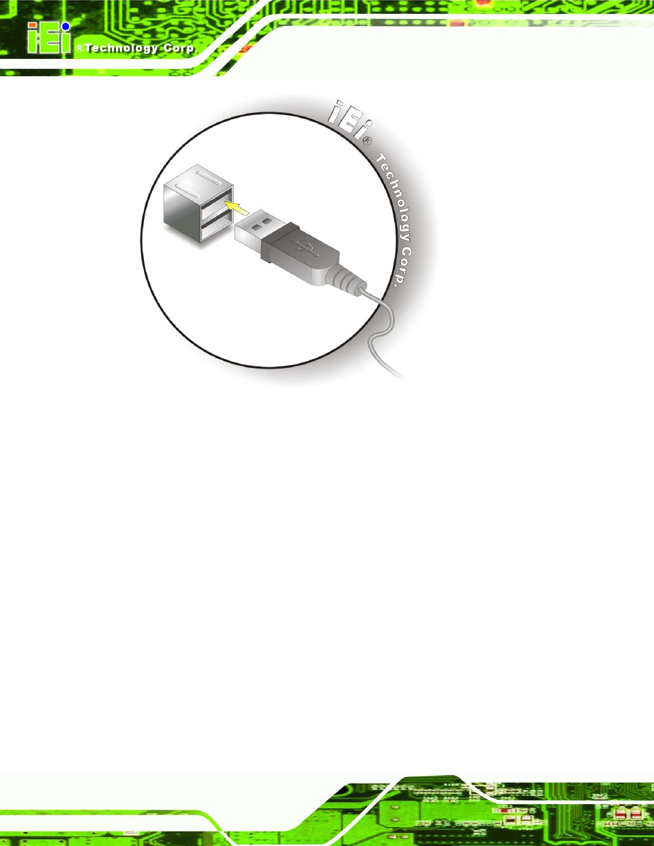 6 vga monitor connection, Figure 3-10: usb device connection | IEI Integration ECN-360A-HM65 User Manual | Page 35 / 154