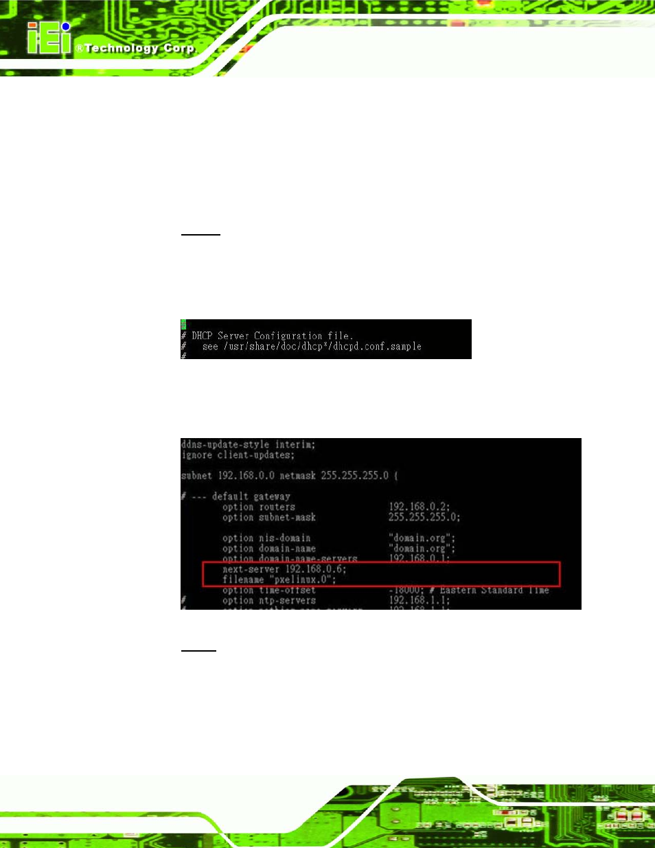 C.6.1 configure dhcp server settings | IEI Integration ECN-360A-D2550 User Manual | Page 125 / 141