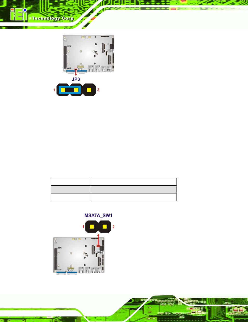 4 msata/pcie mini selection | IEI Integration ECN-360A-D2550 User Manual | Page 57 / 141
