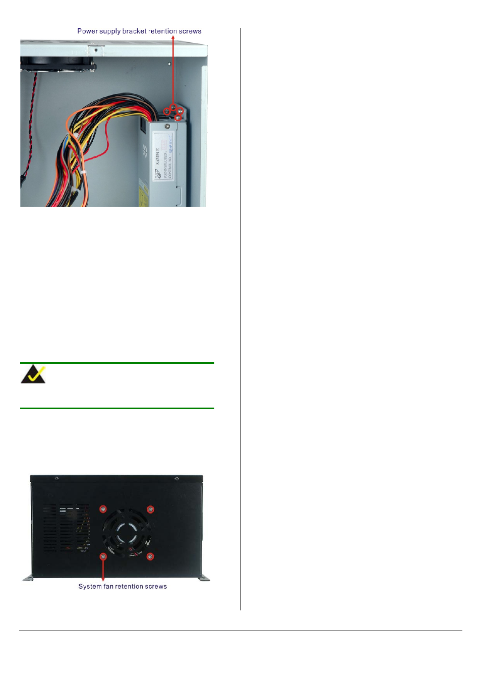 System fan replacement | IEI Integration EBC-3100 User Manual | Page 8 / 8