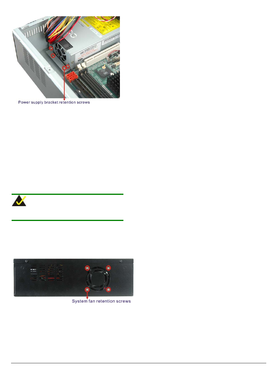 System fan replacement | IEI Integration EBC-3000 User Manual | Page 7 / 7