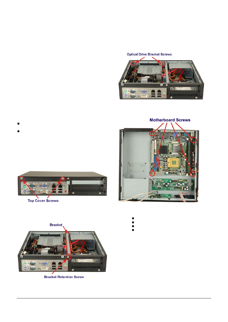 Installation steps, Step 1: unpack, Step 2: top cover and support bracket removal | Step 3: install motherboard | IEI Integration EBC-3620 User Manual | Page 3 / 8