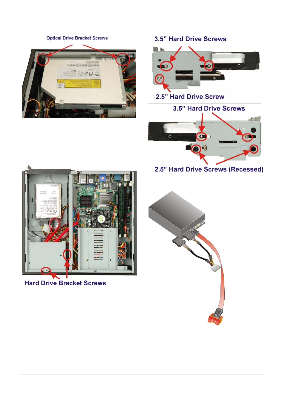 Step 5: install hard drives (main bracket), Step 5, Install hard drives (main bracket) | IEI Integration EBC-3620 User Manual | Page 5 / 8