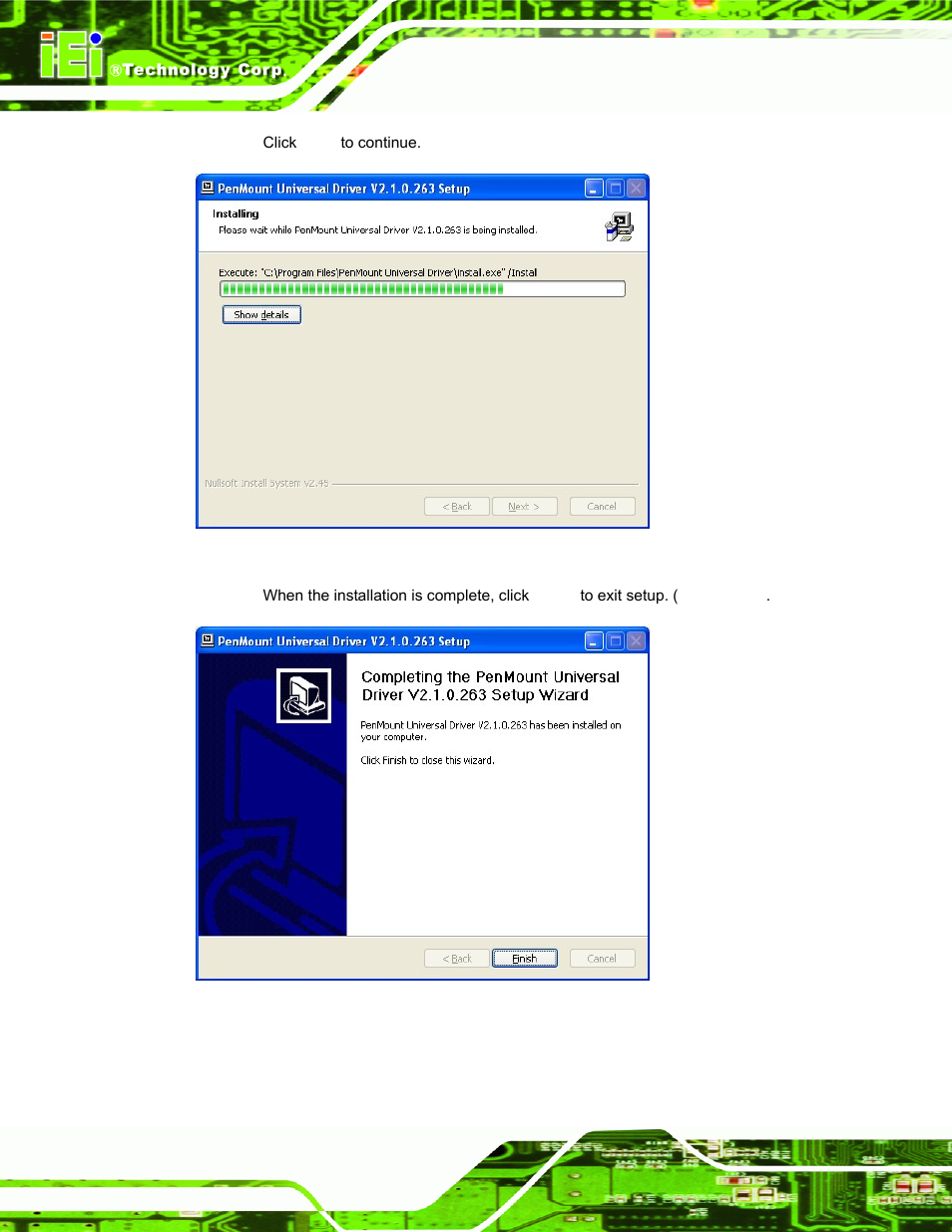 Figure 5-25: touch screen driver update complete | IEI Integration UPC-V312-D525 v1.02 User Manual | Page 110 / 176