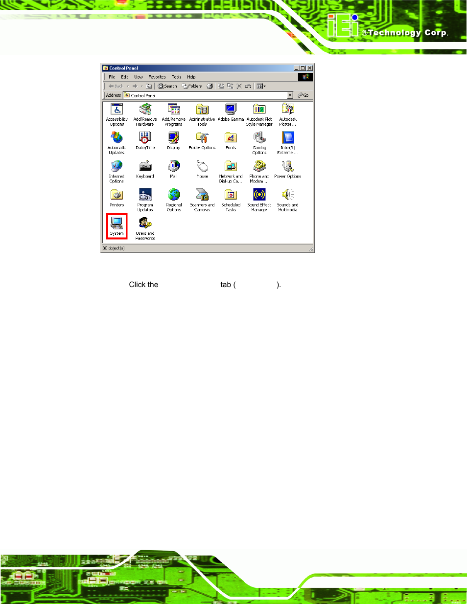 Figure 5-36: system icon | IEI Integration UPC-V312-D525 v1.02 User Manual | Page 117 / 176