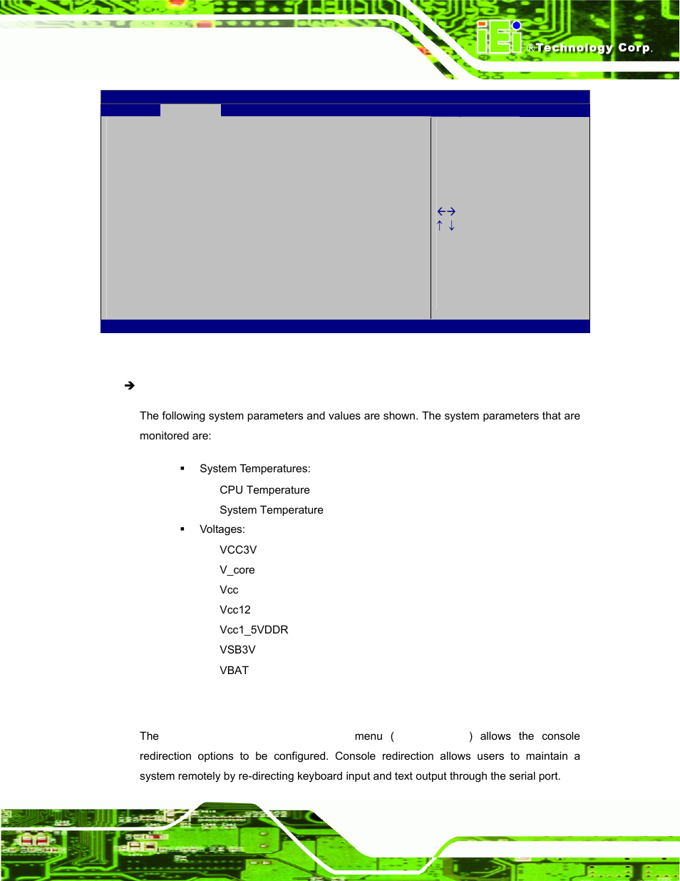 7 serial port console redirection | IEI Integration UPC-V312-D525 v1.02 User Manual | Page 81 / 176