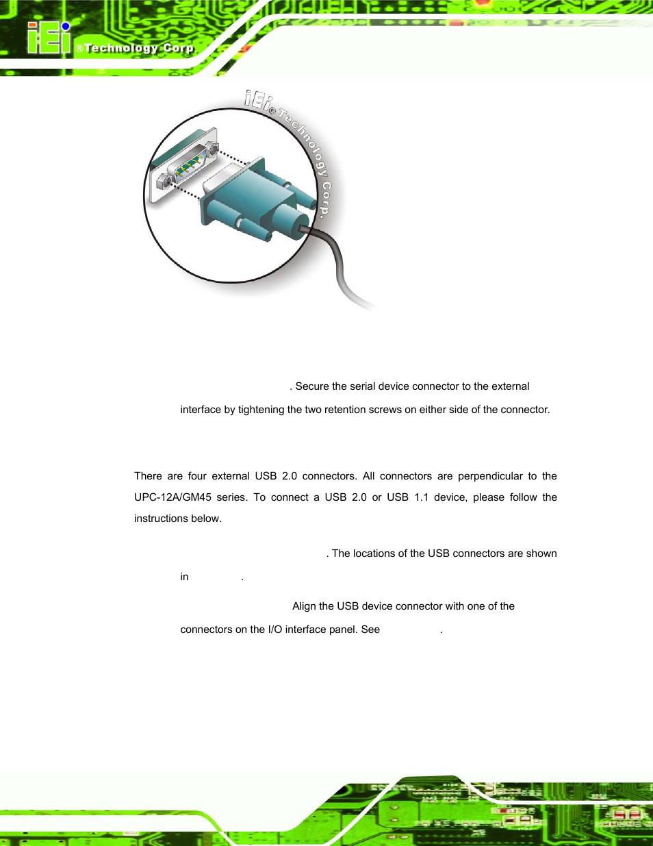 4 usb device connection | IEI Integration UPC-12AH_GM45 v1.00 User Manual | Page 70 / 147