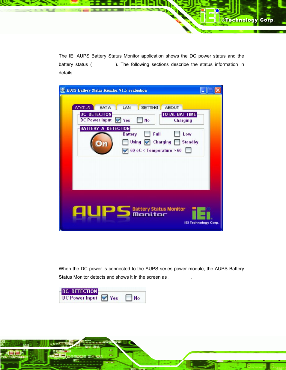 2 status information, 1 dc detection | IEI Integration UPC-12AH_GM45 v2.00 User Manual | Page 115 / 144