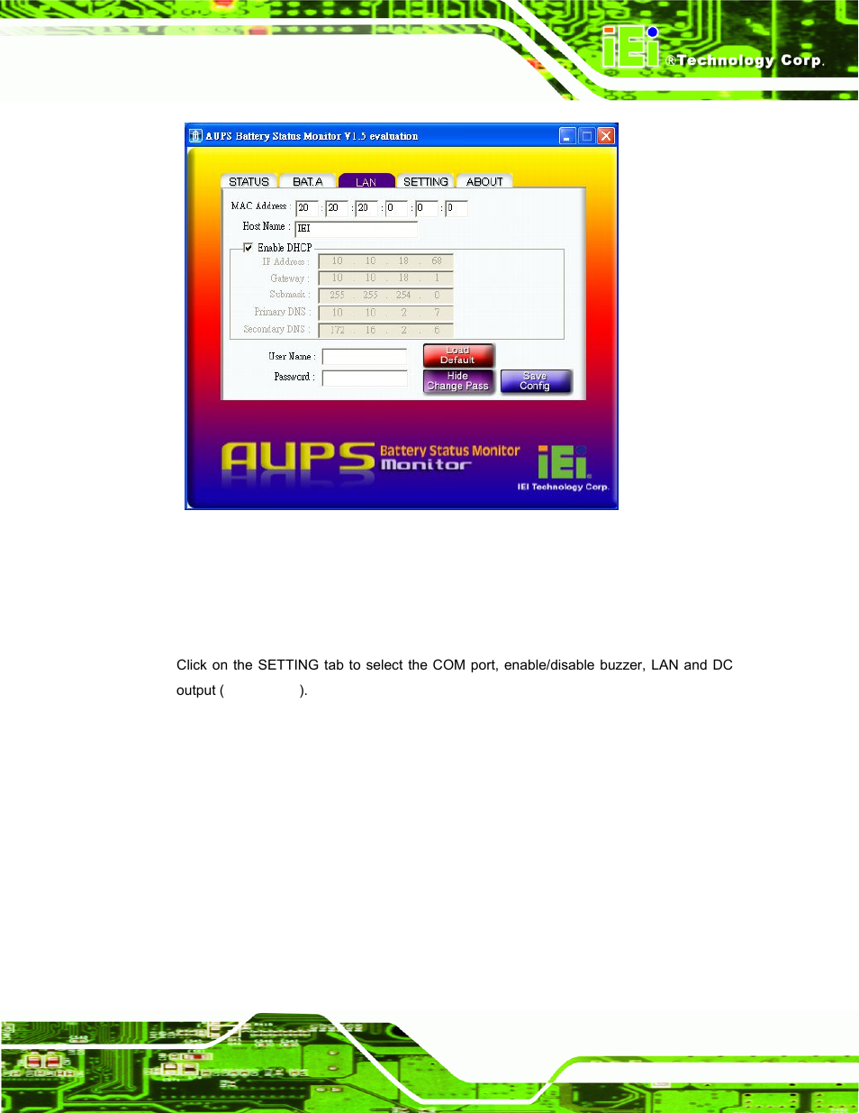 5 setting | IEI Integration UPC-12AH_GM45 v2.00 User Manual | Page 119 / 144