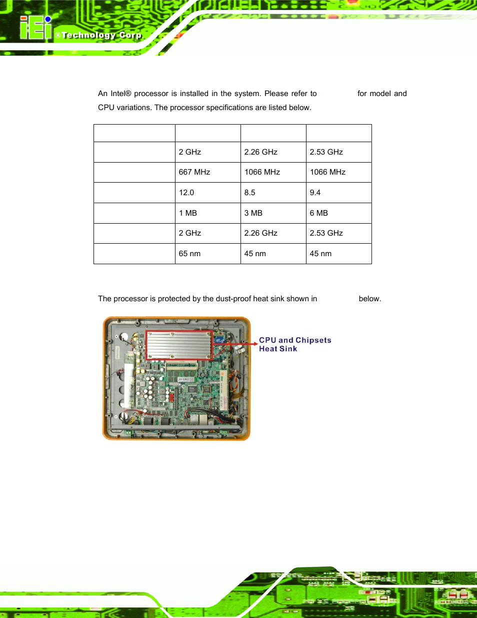 2 intel® processor support, 2 intel, Processor support | IEI Integration UPC-12AH_GM45 v2.00 User Manual | Page 26 / 144