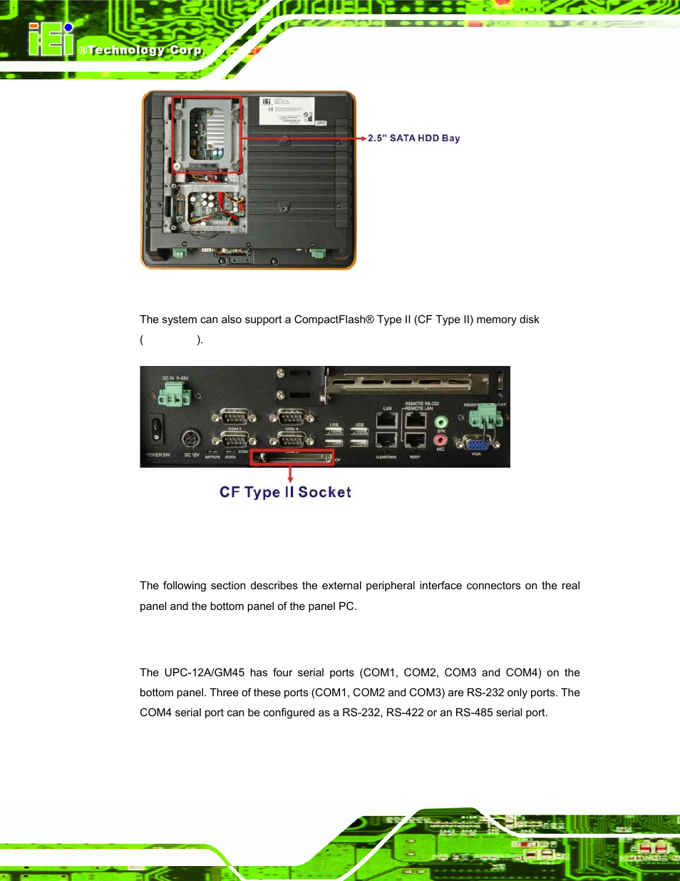 4 external peripheral interface connectors, 1 serial port connectors | IEI Integration UPC-12AH_GM45 v2.00 User Manual | Page 28 / 144