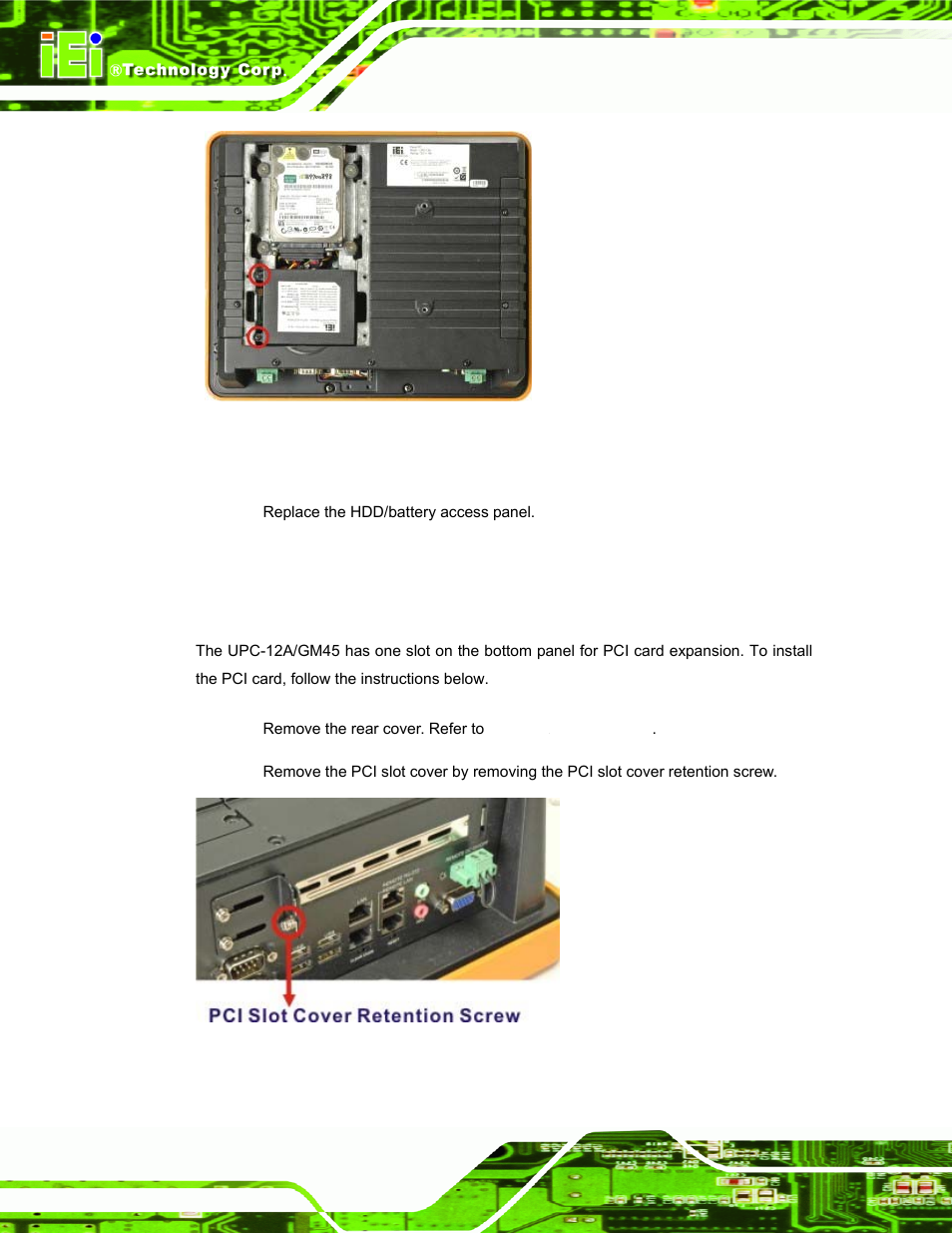 8 pci expansion card installation | IEI Integration UPC-12AH_GM45 v2.00 User Manual | Page 50 / 144