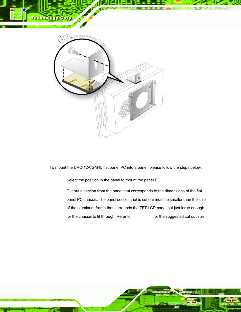2 panel mounting | IEI Integration UPC-12AH_GM45 v2.00 User Manual | Page 60 / 144