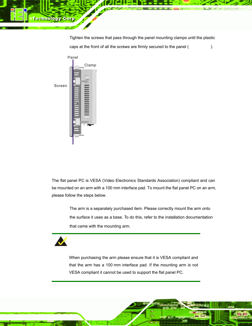 3 arm mounting | IEI Integration UPC-12AH_GM45 v2.00 User Manual | Page 62 / 144